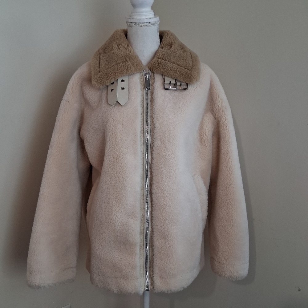 Mango Oversized Faux Fur and Shearling Effect Jac… - image 10